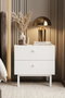 Hanah Home Luke - LK1-W Mesita de noche Blanca